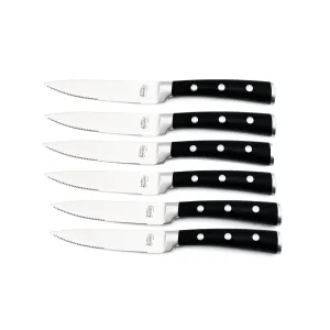 Berghoff Classico 6Pc Steak Knife Set - BLACK ONE SIZE
