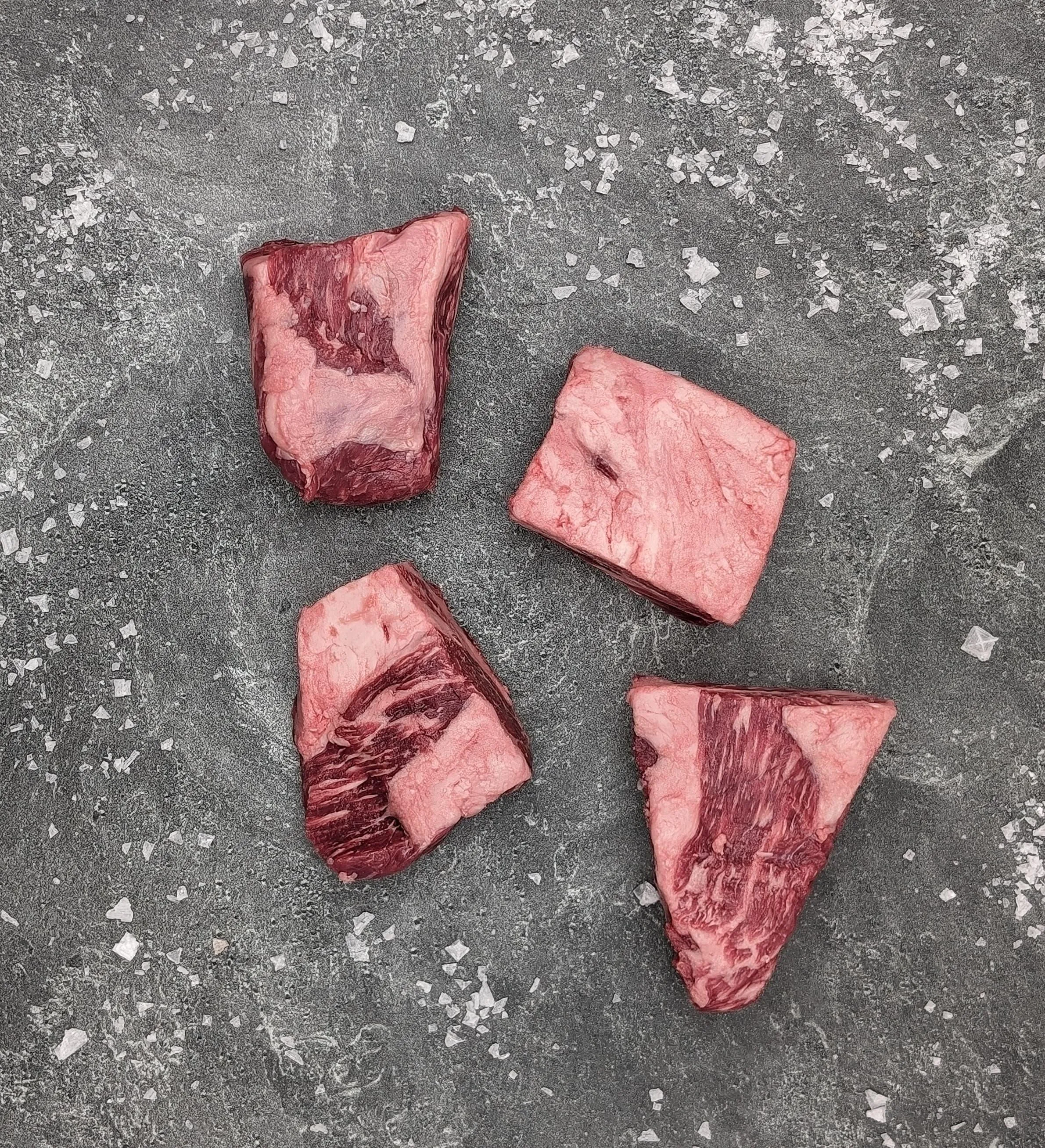 Boneless Short Rib Cube (4 Pack) | Wagyu BMS7 