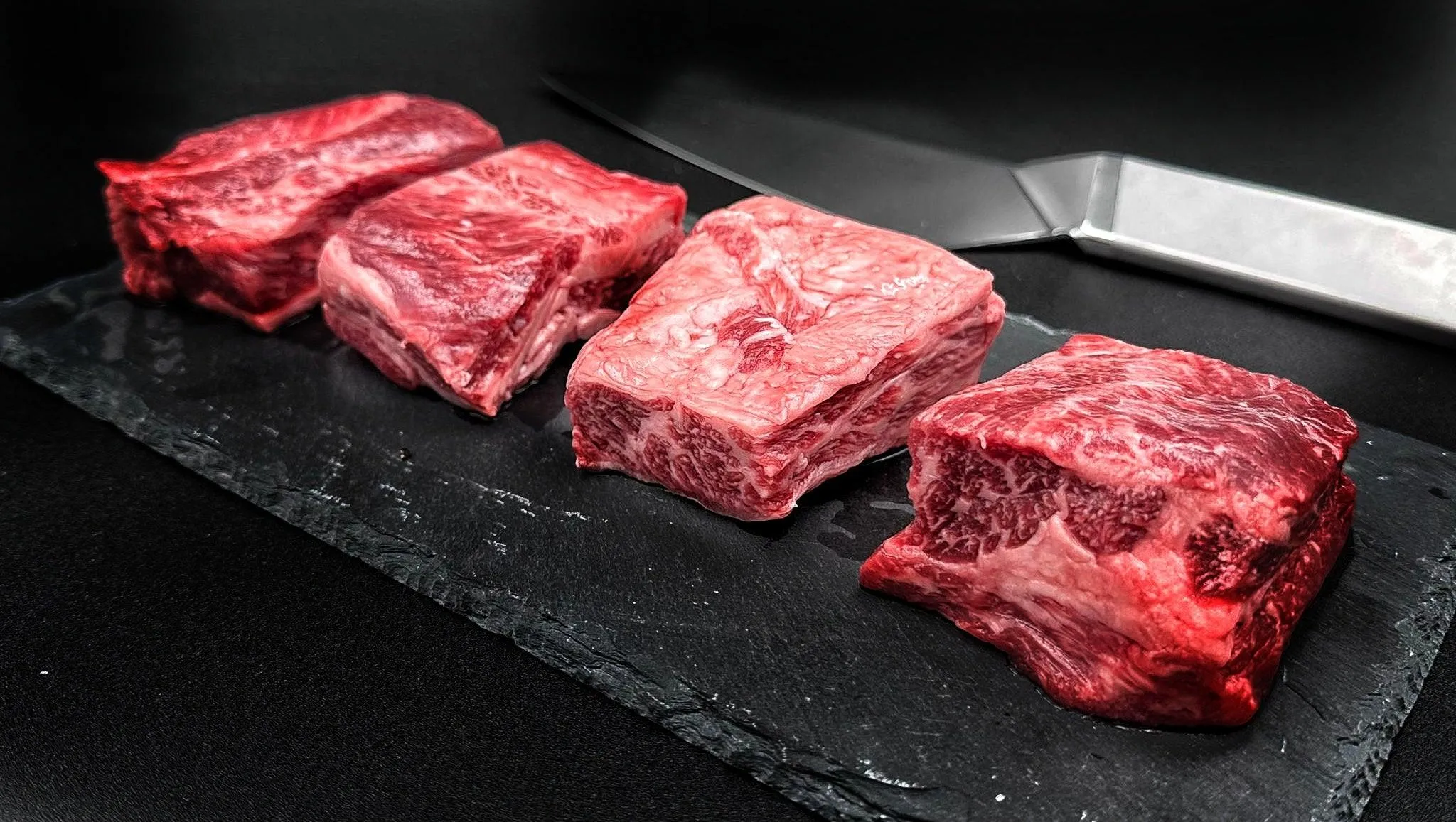 Boneless Short Rib Cube (4 Pack) | Wagyu BMS7 
