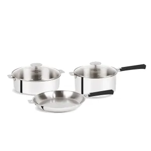 Cristel Mutine Removable Handle - 7 Pc. Stainless Steel Cookware Set
