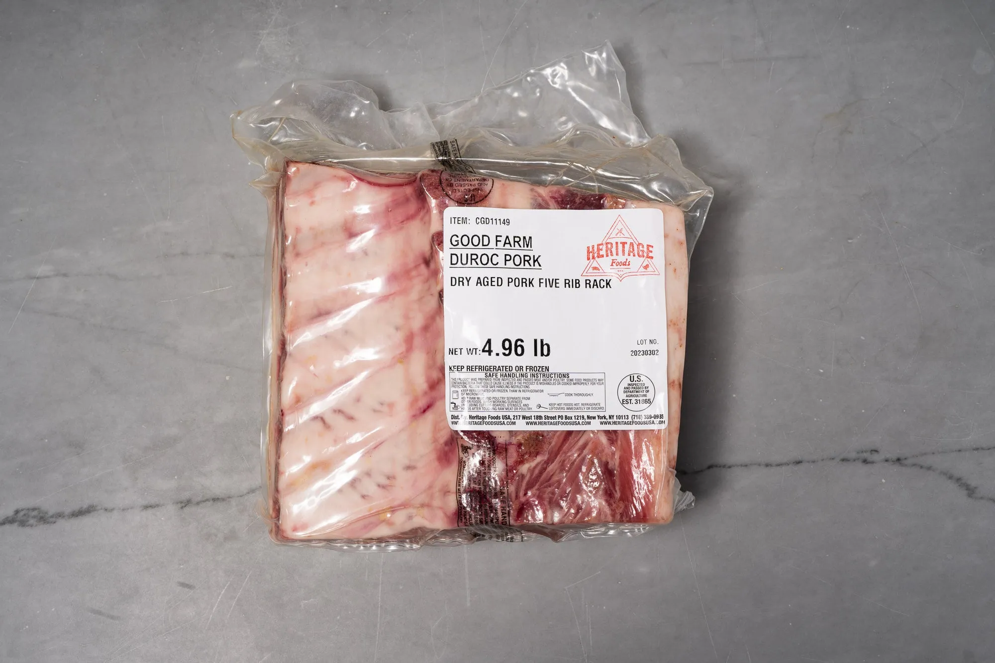 DRY AGED BONE-IN PORK LOIN ROAST