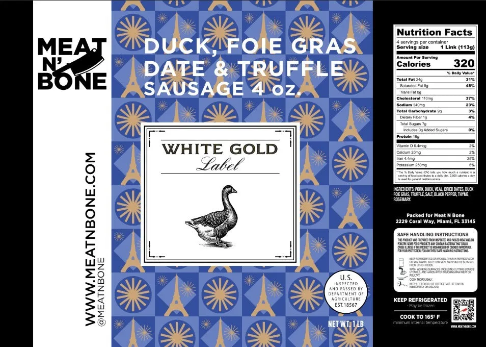 Duck, Foie Gras & Truffle Sausage