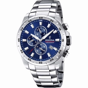 Festina Chrono Sport Stainless Steel Chronograph Mens Watch I Model F20463/2 Quartz Movement