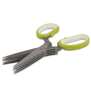 Five Blade Stainless Steel Herb Scissors with Cover