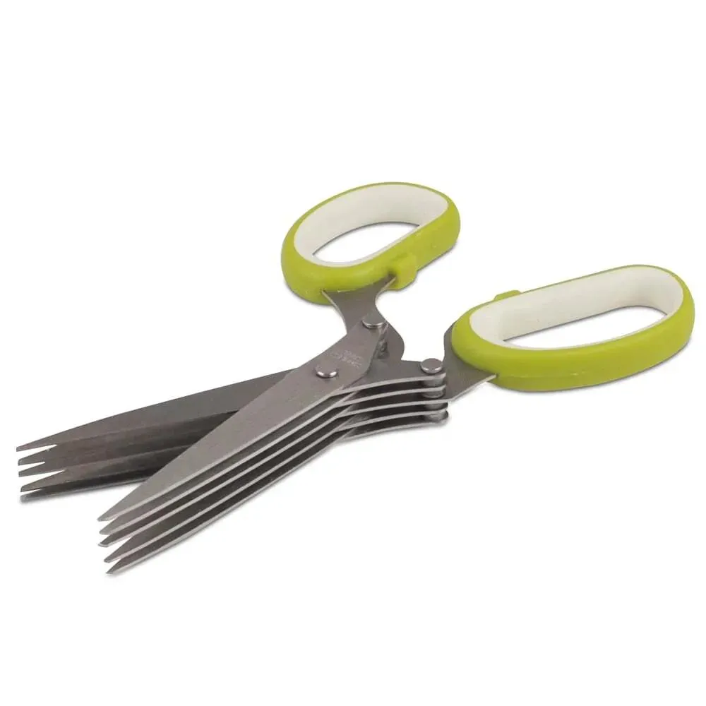 Five Blade Stainless Steel Herb Scissors with Cover