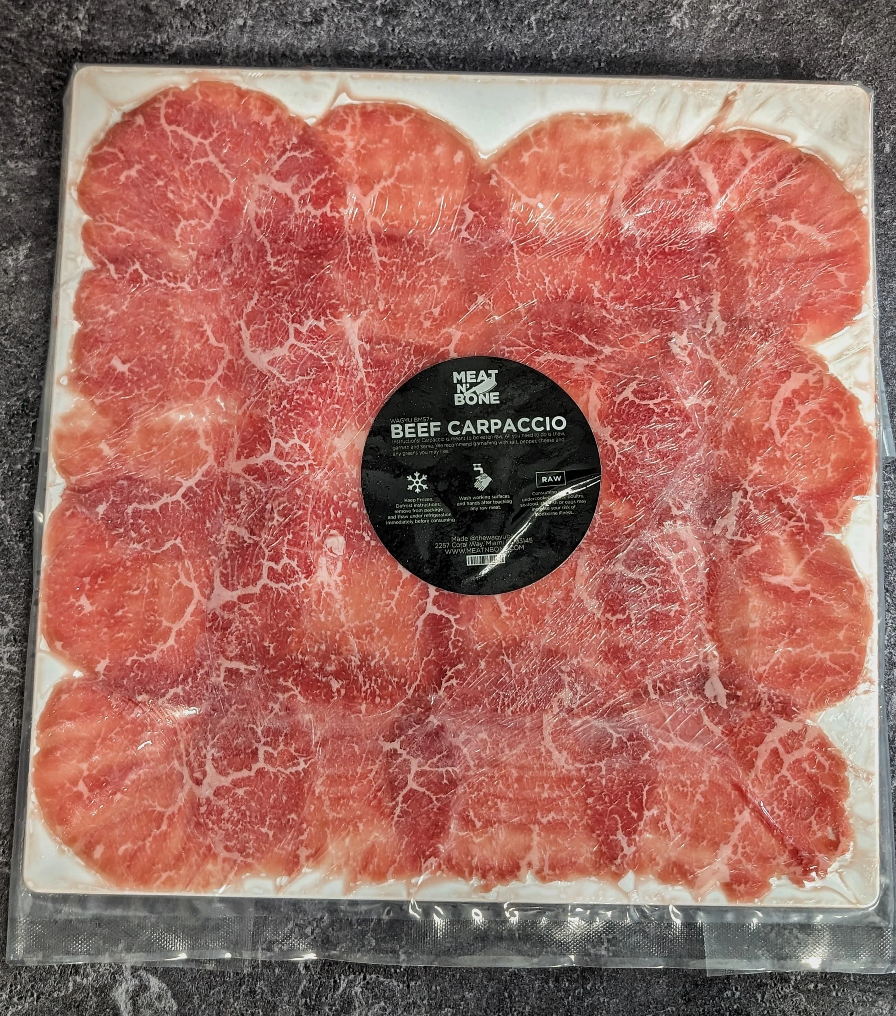 GrillMaster's Wagyu Beef Carpaccio