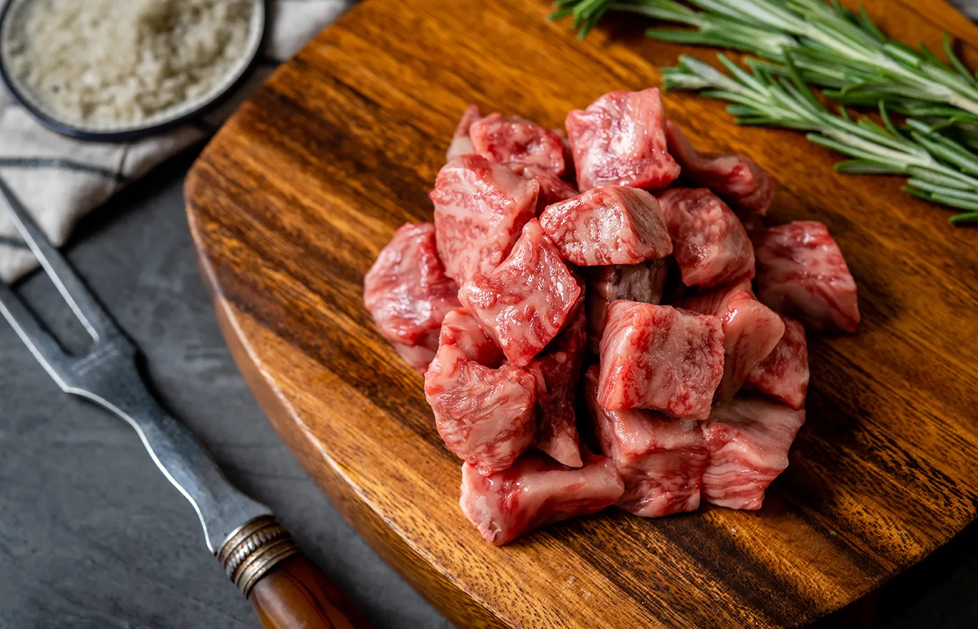 Kobe Beef | A5 Wagyu Beef Steak Cubes-Premium Loin (2 pkgs)