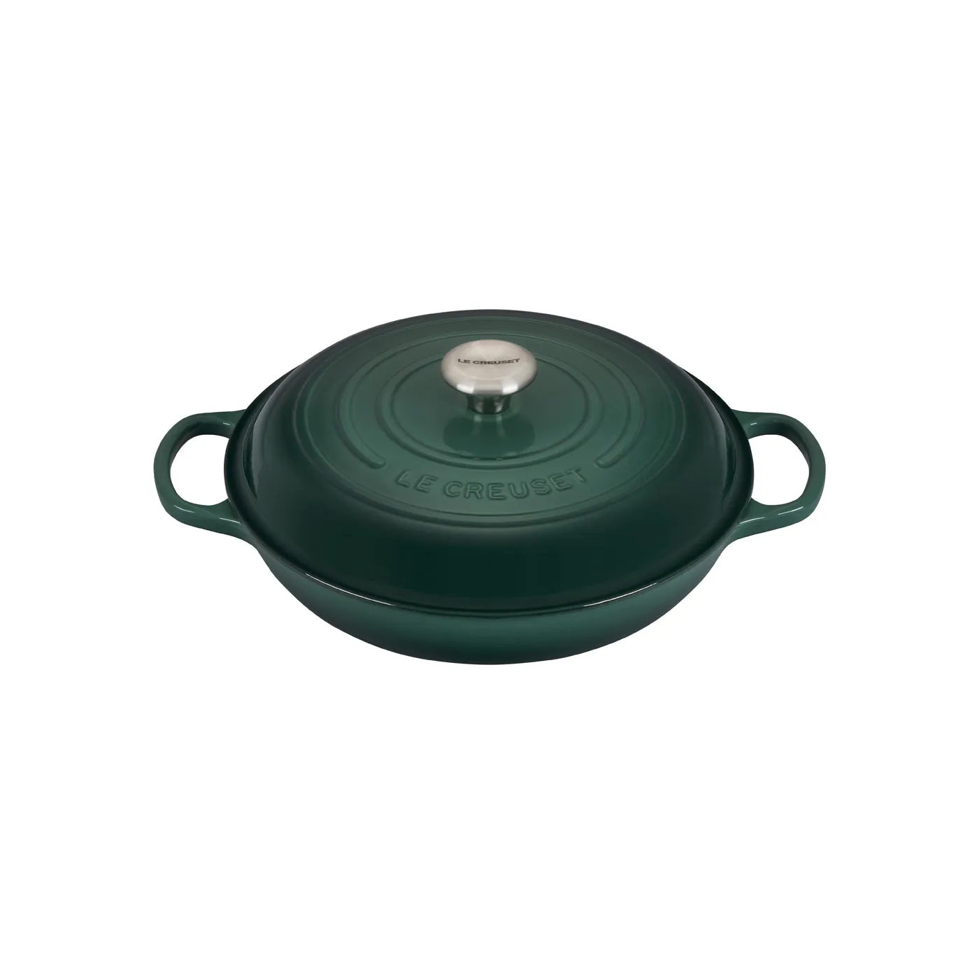 Le Creuset 3 1/2 Qt. Signature Braiser w/Stainless Steel Knob - Artichaut- Personalized Engraving Available