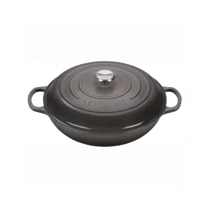 Le Creuset 5 Qt. Signature Braiser w/Stainless Steel Knob - Oyster- Personalized Engraving Available