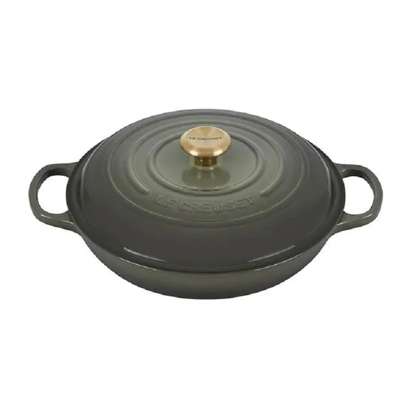 Le Creuset 5 Quart Cast Iron Enameled Braiser, Oyster