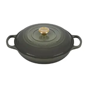 Le Creuset 5 Quart Cast Iron Enameled Braiser, Oyster