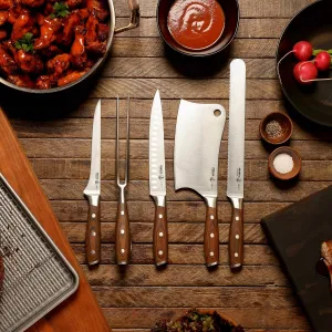 Messermeister Avanta Pakkawood 6-Piece Pro BBQ Knife Set w/Bag