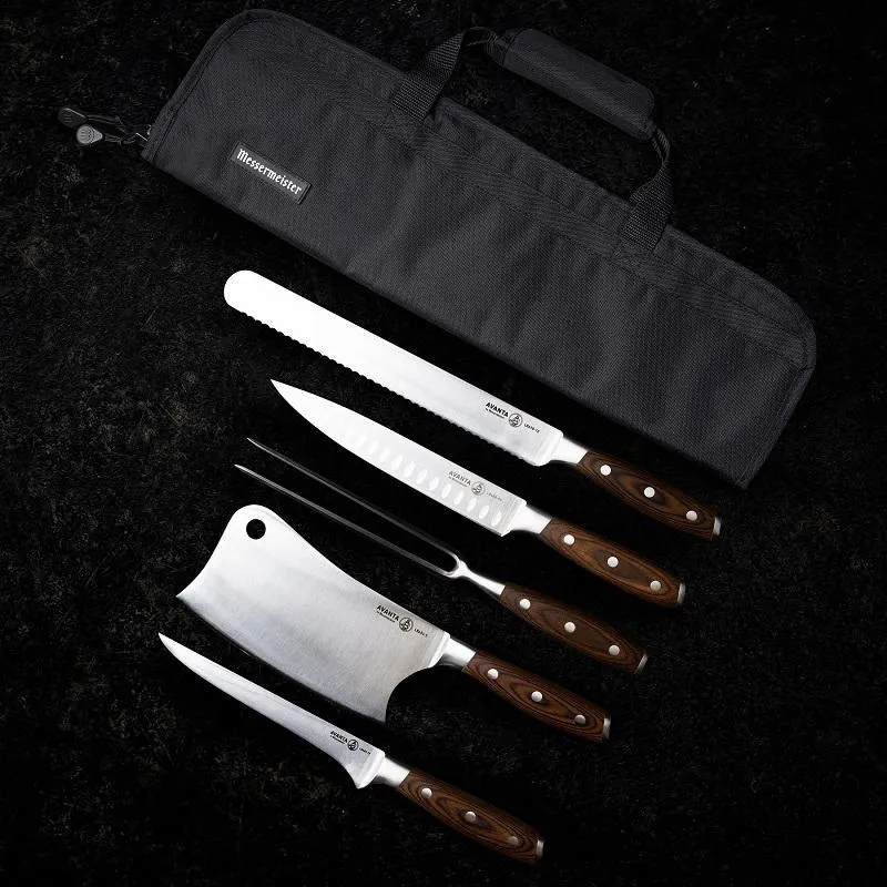 Messermeister Avanta Pakkawood 6-Piece Pro BBQ Knife Set w/Bag