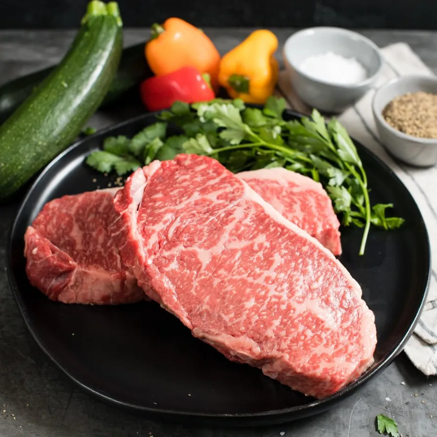 Natural American Wagyu Beef Portioned Striploin Steak