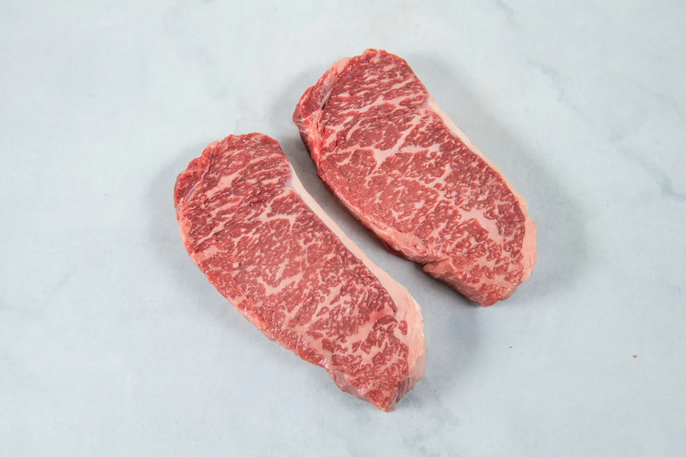 Natural American Wagyu Beef Portioned Striploin Steak