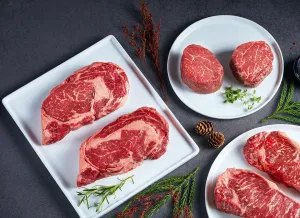 Natural Prime Ribeye & Filet Steak Package (Two 12oz Ribeyes & Two 6oz Filets)