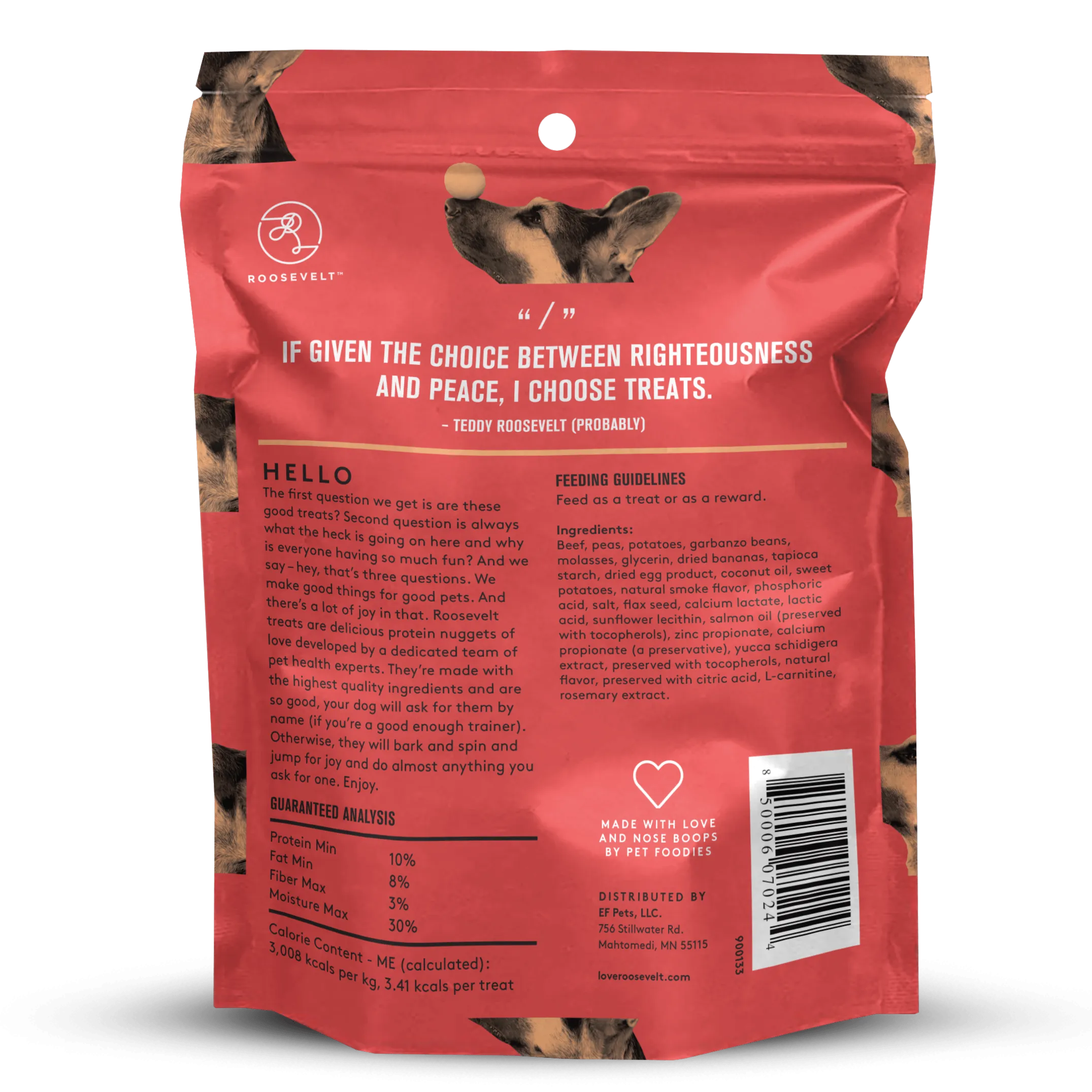 Roosevelt Soft & Chewy Dog Treats Beef Recipe
