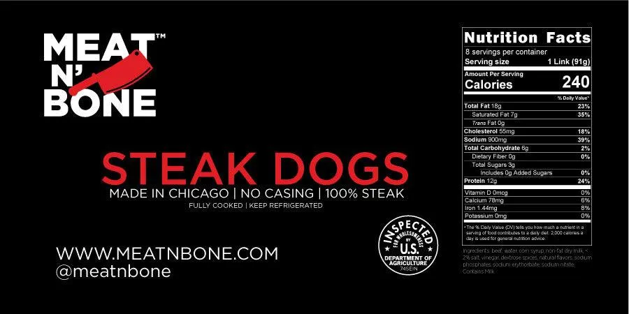 Steak Hot Dogs (Beef Franks)