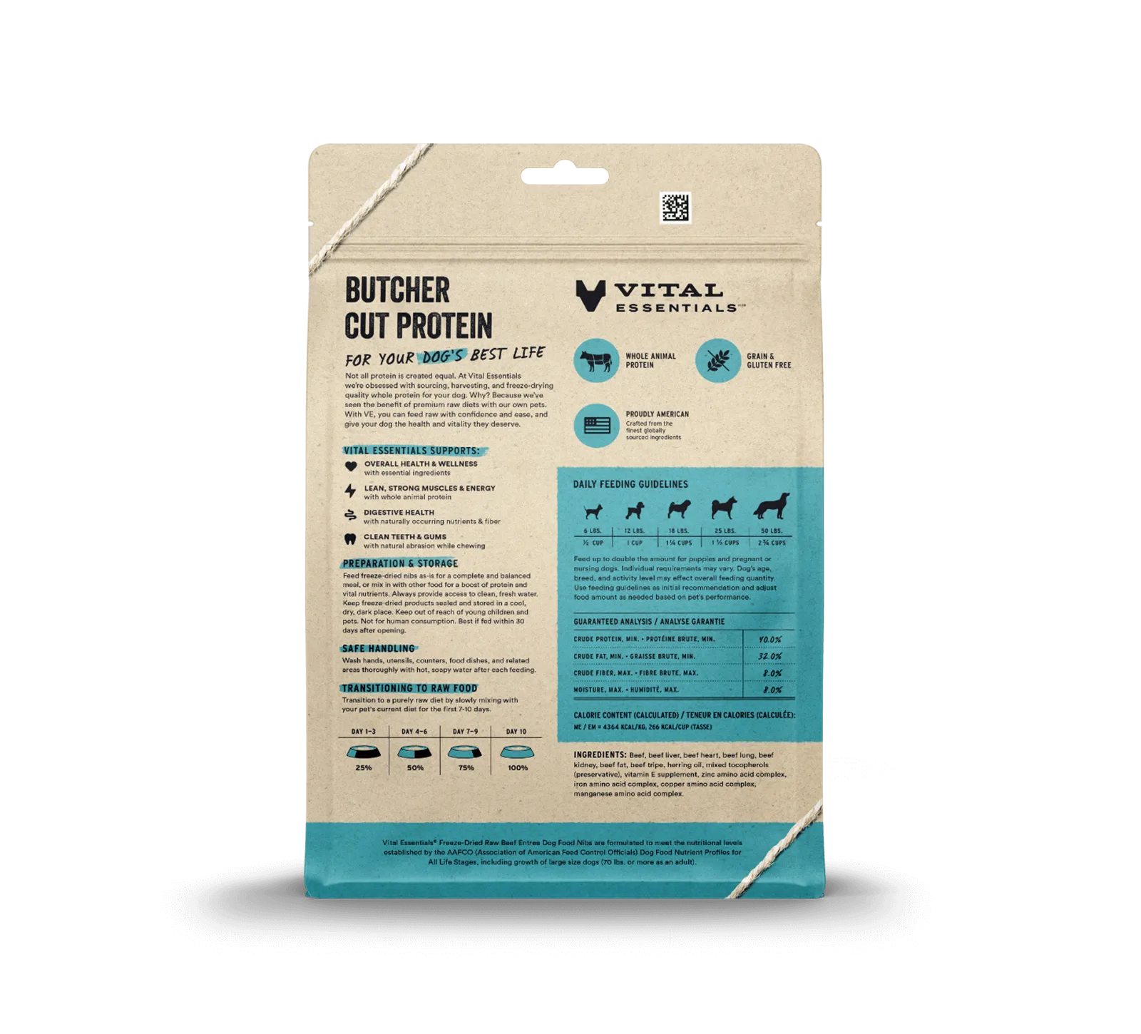 Vital Essentials Beef Entree Nibs Freeze-Dried Raw Dog Food