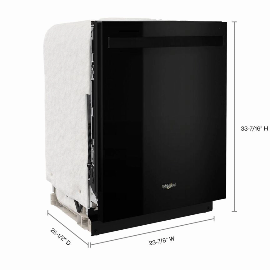 Whirlpool Black Dishwasher with Deep Top Rack (50 dBA) - WDT740SALB
