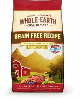Whole Earth Farms Grain Free Pork Beef & Lamb Recipe Dry Dog Food