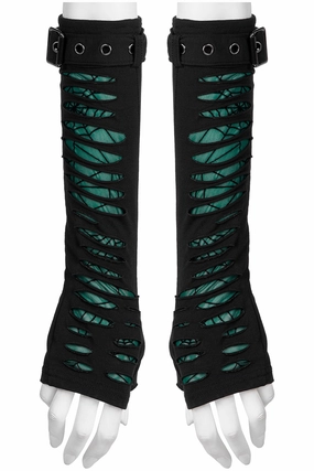 Woven Webs Emerald Armwarmers [GREEN]