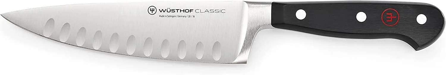 Wusthof Classic - 6" Chef's Knife w/Hollow Edge- Personalized Engraving Available